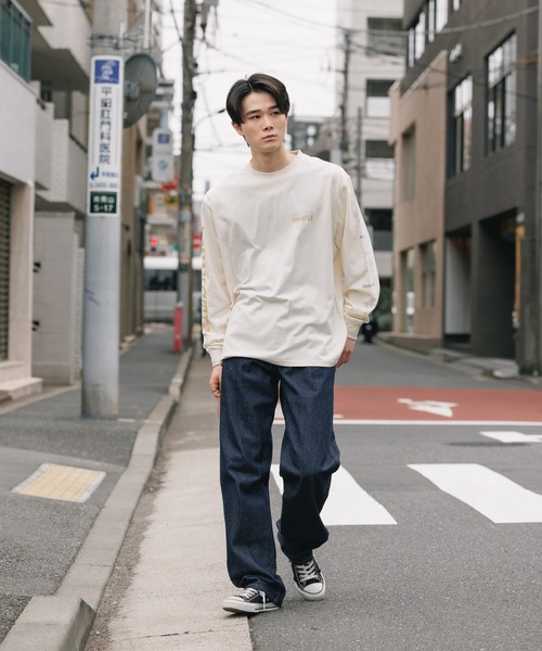 roreロアー リボルバー装飾 ブラック Vネック Tシャツ3 rltjhw1050.jpg