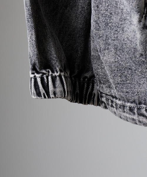 Jungle Storm（ジャングルストーム）の「Chemical vintage processed denim coach jacket / ケミカルヴィンテージ加工デニムコーチジャケット unisex（デニムジャケット・メンズ・ブルー/ブラック・M/L）」の9枚目の写真