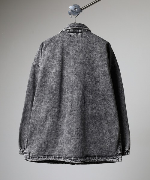 Jungle Storm（ジャングルストーム）の「Chemical vintage processed denim coach jacket / ケミカルヴィンテージ加工デニムコーチジャケット unisex（デニムジャケット・メンズ・ブルー/ブラック・M/L）」の10枚目の写真