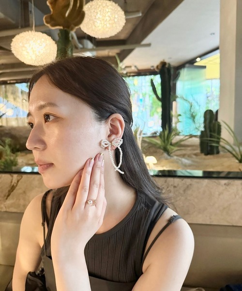 ciite'(シーテ)の「rongribbon pearl earring (両耳用)(イヤリング・レディース・ゴールド・FREE)」の6枚目の写真