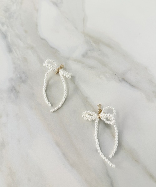 ciite'(シーテ)の「rongribbon pearl earring (両耳用)(イヤリング・レディース・ゴールド・FREE)」の3枚目の写真