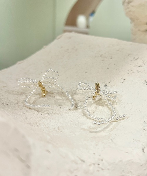 ciite'(シーテ)の「rongribbon pearl earring (両耳用)(イヤリング・レディース・ゴールド・FREE)」の2枚目の写真