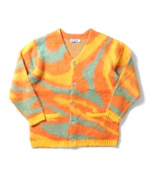 HOUSTON woman ヒューストン ウーマン MARBLE MOHAIR TOUCH CARDIGAN マーブル柄 モヘアタッチ カーディガン