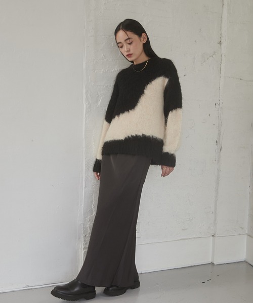 hunch（ハンチ）の「ビンテージサテン セミフレアスカート（スカート・レディース・アイボリー/オリーブ/スミクロ・FREE）」の19枚目の写真