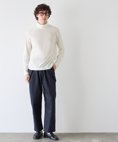 coca(coca)(コカ)の「タートルネックロンT(Tシャツ/カットソー・メンズ・ホワイト/ブラック・M/L/XL)」の7枚目の写真