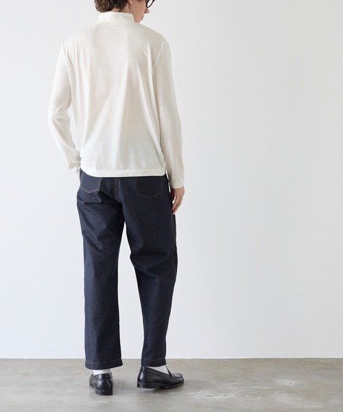 coca(coca)(コカ)の「タートルネックロンT(Tシャツ/カットソー・メンズ・ホワイト/ブラック・M/L/XL)」の9枚目の写真