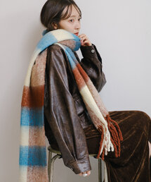 チェックマフラー