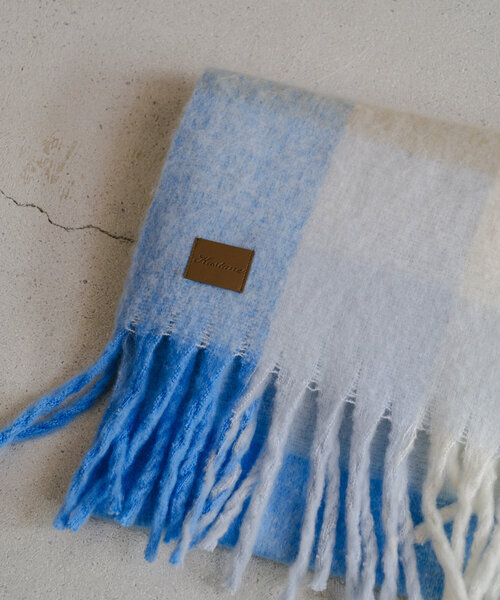 Kastane（カスタネ）の「チェックマフラー（マフラー・レディース・オレンジ/ブルー/ブラウン・FREE）」の11枚目の写真