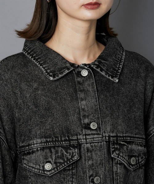 nissen（ニッセン）の「オーバーサイズデニムジャケット（デニムジャケット・レディース・ブルー/ブラック・L/M）」の16枚目の写真