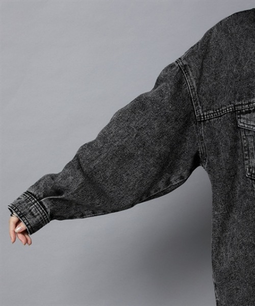 nissen（ニッセン）の「オーバーサイズデニムジャケット（デニムジャケット・レディース・ブルー/ブラック・L/M）」の17枚目の写真