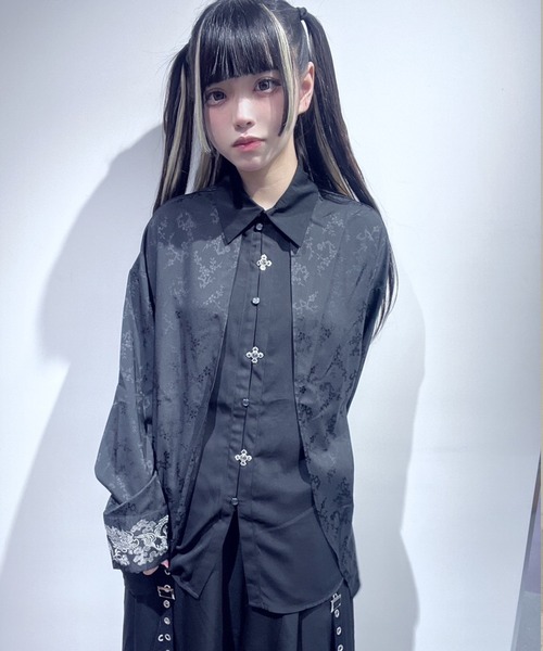 A'GEM9(エージェムナイン)の「『古怪舎/グガイシャ』 ドラゴン刺繍シャツジャケット(その他トップス・レディース・ブラック・L)」の14枚目の写真