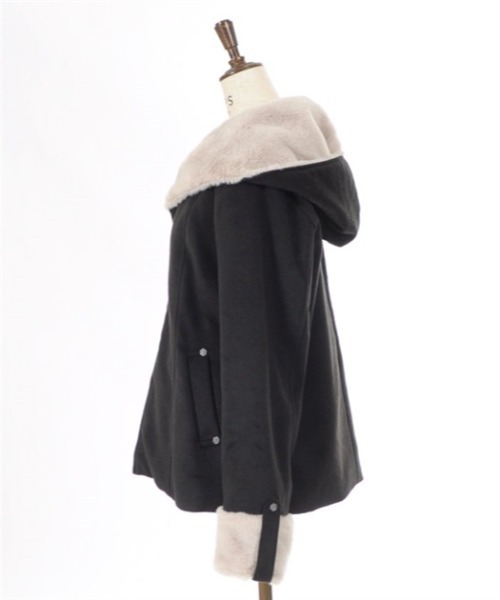 axes femme(アクシーズファム)の「ファーフードコート(ダッフルコート・レディース・ベージュ/ブルーグレー/ブラック・FREE)」の17枚目の写真