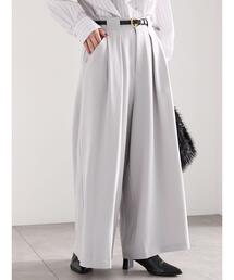 Te chichi | デザインバックルベルト付ワイドパンツ(その他パンツ)