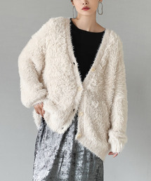 MIMIMEMETE | DOUGHY SHAGGY KNIT［ロングカーディガン］(カーディガン/ボレロ)