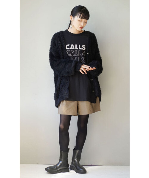 MIMIMEMETE（ミミメメット）の「DOUGHY SHAGGY KNIT［ロングカーディガン］（カーディガン/ボレロ・レディース・レッド/アイボリー/サックスブルー/ブラック・フリー）」の18枚目の写真