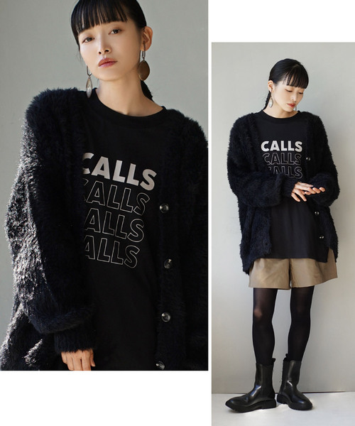 MIMIMEMETE（ミミメメット）の「DOUGHY SHAGGY KNIT［ロングカーディガン］（カーディガン/ボレロ・レディース・レッド/アイボリー/サックスブルー/ブラック・フリー）」の19枚目の写真