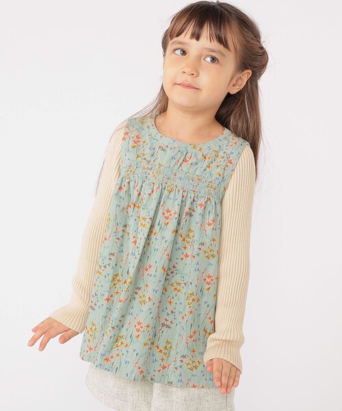 SHIPS(シップス)の「SHIPS KIDS:100~130cm / コーデュロイ リブ レイヤード トップス(その他トップス・キッズ・ミント/ベージュ系・100/110/120/130)」の14枚目の写真