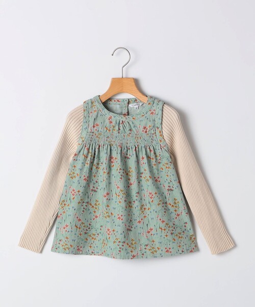 SHIPS(シップス)の「SHIPS KIDS:100~130cm / コーデュロイ リブ レイヤード トップス(その他トップス・キッズ・ミント/ベージュ系・100/110/120/130)」の6枚目の写真