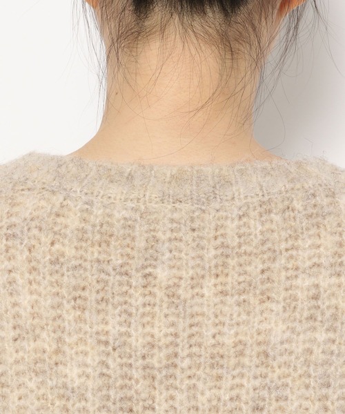 LOWRYS FARM（ローリーズファーム）の「メランジカシュクールニットＬＳ 212344（ニット/セーター・レディース・アイボリー/チャコールグレー/グリーン・FREE）」の8枚目の写真