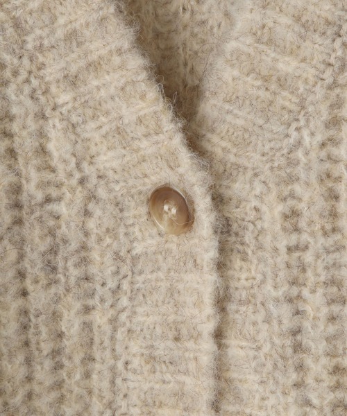 LOWRYS FARM（ローリーズファーム）の「メランジカシュクールニットＬＳ 212344（ニット/セーター・レディース・アイボリー/チャコールグレー/グリーン・FREE）」の10枚目の写真