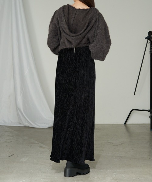 RAY CASSIN（レイカズン）の「【伸縮性あり】ベロアフレアスカート（スカート・レディース・ブラウン/ブラック/ベージュ・FREE）」の18枚目の写真