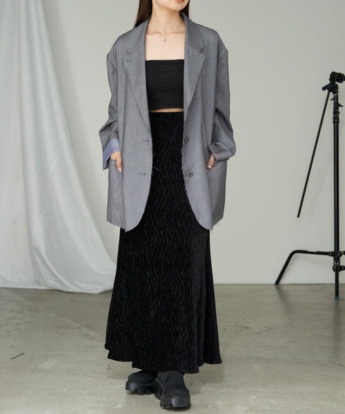 RAY CASSIN（レイカズン）の「【伸縮性あり】ベロアフレアスカート（スカート・レディース・ブラウン/ブラック/ベージュ・FREE）」の20枚目の写真