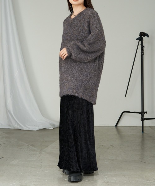 RAY CASSIN（レイカズン）の「【伸縮性あり】ベロアフレアスカート（スカート・レディース・ブラウン/ブラック/ベージュ・FREE）」の22枚目の写真