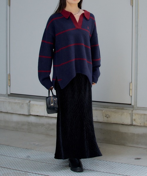 RAY CASSIN（レイカズン）の「【伸縮性あり】ベロアフレアスカート（スカート・レディース・ブラウン/ブラック/ベージュ・FREE）」の10枚目の写真