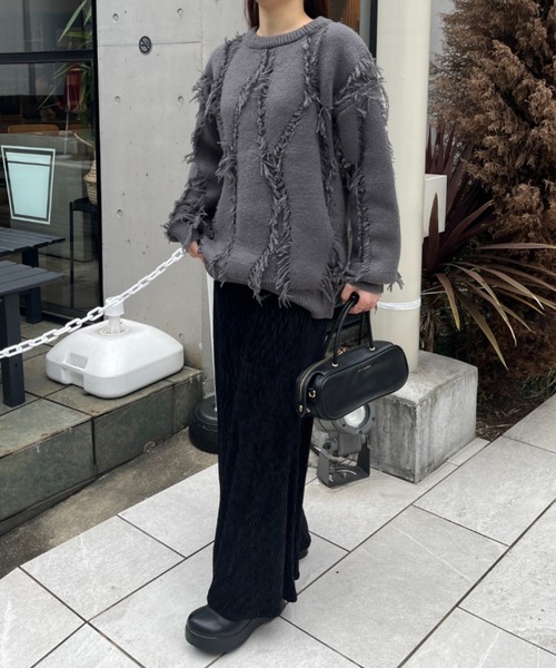 RAY CASSIN（レイカズン）の「【伸縮性あり】ベロアフレアスカート（スカート・レディース・ブラウン/ブラック/ベージュ・FREE）」の13枚目の写真