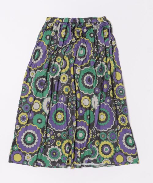 【セール】(BD)【BARNDOOR】北欧風 ボタニカル ニットライク フレアー スカート（スカート）｜BARNDOOR（バーンドア）