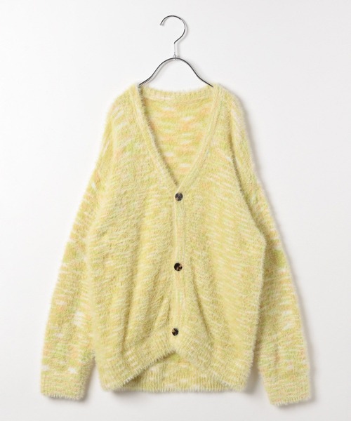 BAYFLOW（ベイフロー）の「[ふわふわ素材♪]シャギーニットカーデ(KIDS)（カーディガン/ボレロ・キッズ・オレンジ/ライトグリーン・110cm/130cm/150cm）」の3枚目の写真