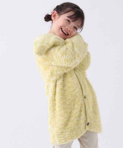 BAYFLOW（ベイフロー）の「[ふわふわ素材♪]シャギーニットカーデ(KIDS)（カーディガン/ボレロ・キッズ・オレンジ/ライトグリーン・110cm/130cm/150cm）」の6枚目の写真