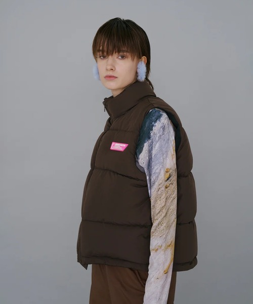 アズノウアズ　リバーシブル　リバティ　ダウンベスト セール】 リバーシブルボアダウンベスト （ダウンジャケット・ベスト