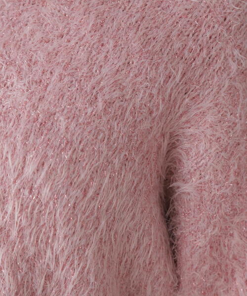 FREE'S MART(フリーズマート)の「◇ラメフェザープルオーバー(ニット/セーター・レディース・グレー/ホワイト/ピンク/ブラック・FREE)」の5枚目の写真