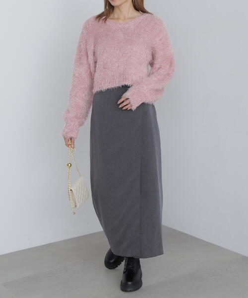 FREE'S MART(フリーズマート)の「◇ラメフェザープルオーバー(ニット/セーター・レディース・グレー/ホワイト/ピンク/ブラック・FREE)」の6枚目の写真