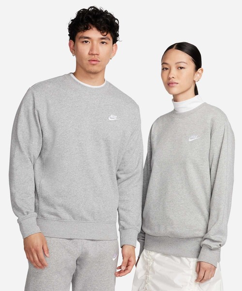 NIKE(ナイキ)の「《セットアップ対応商品》ナイキ スポーツウェア クラブ メンズ フレンチ テリー クルー / Nike Sportswear Club Men's French Terry Crew BV2667-063 Dark Grey Heather(スウェット・メンズ・霜降りグレー・L/2XL/M/S/XL)」の1枚目の写真