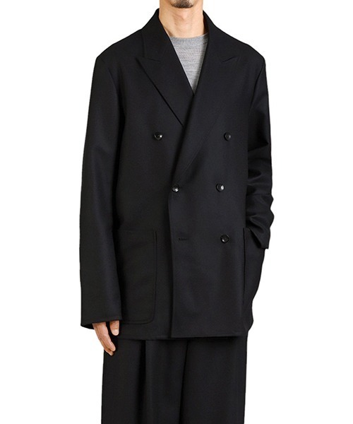 marka（マーカ）の「marka / マーカ：W.B JACKET LOOSE FIT - 2/60 WOOL FLANNEL -：M24D-06JK01C[COR]（テーラードジャケット・メンズ・ブラック/グレー系その他・2(M)/1(S)）」の10枚目の写真