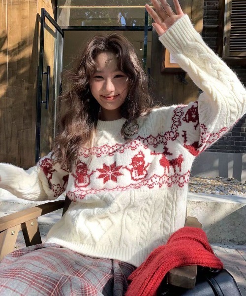 ヴィンテージ ボーダー 総柄 ヨーロピアン レトロ ケーブル ニット セーター 6bf0e930fc08f4ab5437266a71bf6c