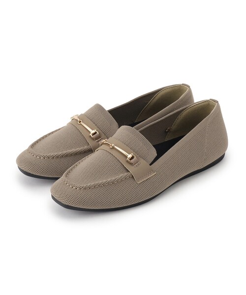 OPAQUE.CLIP（オペークドットクリップ）の「【抗菌防臭／軽量／ウォッシャブル】ニットローファー（その他シューズ・レディース・ベージュ/ブラック・01/02/03）」の4枚目の写真