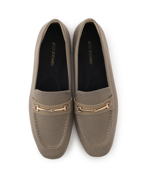OPAQUE.CLIP（オペークドットクリップ）の「【抗菌防臭／軽量／ウォッシャブル】ニットローファー（その他シューズ・レディース・ベージュ/ブラック・01/02/03）」の7枚目の写真