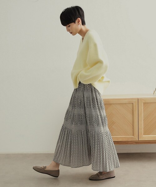 OPAQUE.CLIP（オペークドットクリップ）の「【抗菌防臭／軽量／ウォッシャブル】ニットローファー（その他シューズ・レディース・ベージュ/ブラック・01/02/03）」の9枚目の写真