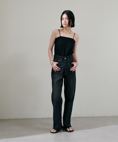LARUTA（ラルータ）の「【LARUTA】カップ付きレーヨンポンチキャミ（キャミソール・レディース・キャメル/ライトグレー/ブラック/オフホワイト・FREE）」の19枚目の写真
