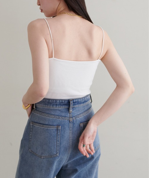 LARUTA（ラルータ）の「【LARUTA】カップ付きレーヨンポンチキャミ（キャミソール・レディース・キャメル/ライトグレー/ブラック/オフホワイト・FREE）」の13枚目の写真
