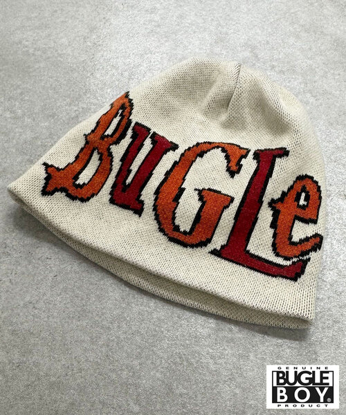 CIAOPANIC（チャオパニック）の「【BUGLE BOY/ビューグルボーイ】ロゴニットビーニー（キャップ・レディース・アイボリー/ブラック/ライム・FREE）」の2枚目の写真