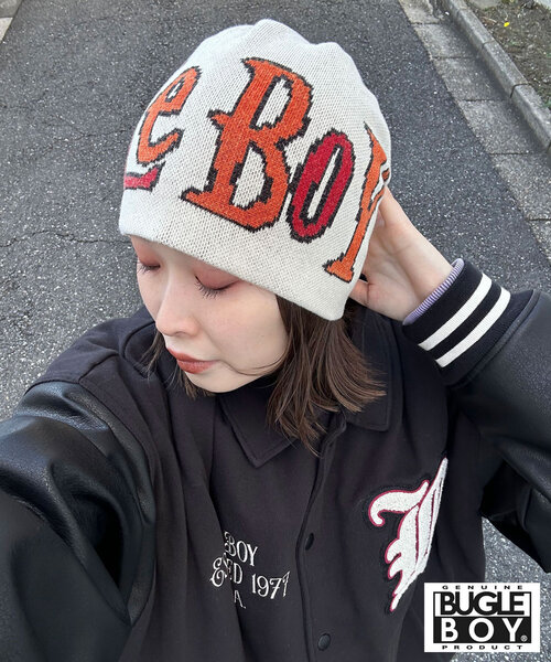 CIAOPANIC（チャオパニック）の「【BUGLE BOY/ビューグルボーイ】ロゴニットビーニー（キャップ・レディース・アイボリー/ブラック/ライム・FREE）」の14枚目の写真