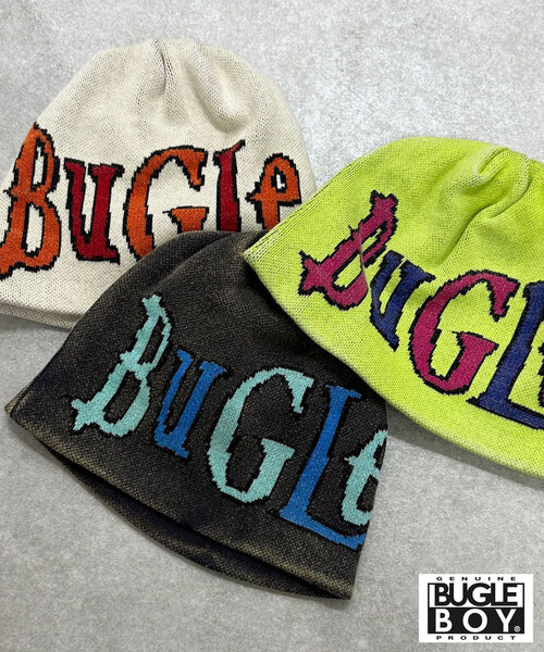 CIAOPANIC（チャオパニック）の「【BUGLE BOY/ビューグルボーイ】ロゴニットビーニー（キャップ・レディース・アイボリー/ブラック/ライム・FREE）」の6枚目の写真