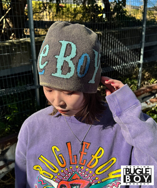 CIAOPANIC（チャオパニック）の「【BUGLE BOY/ビューグルボーイ】ロゴニットビーニー（キャップ・レディース・アイボリー/ブラック/ライム・FREE）」の7枚目の写真