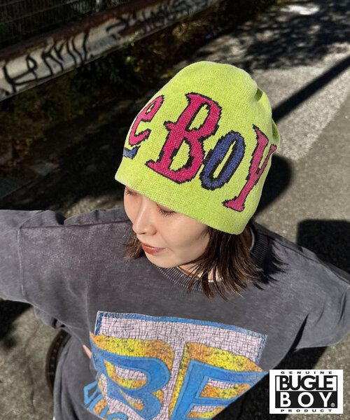 CIAOPANIC（チャオパニック）の「【BUGLE BOY/ビューグルボーイ】ロゴニットビーニー（キャップ・レディース・アイボリー/ブラック/ライム・FREE）」の11枚目の写真
