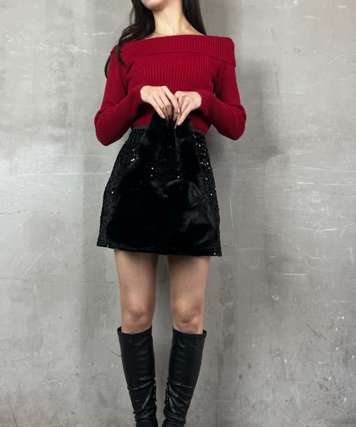 ｔｏｌｅｎｅ（トレネ）の「フェイクファー ワンハンドル ミニバッグ ハンドバッグ（ハンドバッグ・レディース・ブラック/ホワイト・ONE SIZE）」の21枚目の写真