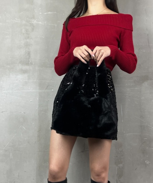ｔｏｌｅｎｅ（トレネ）の「フェイクファー ワンハンドル ミニバッグ ハンドバッグ（ハンドバッグ・レディース・ブラック/ホワイト・ONE SIZE）」の22枚目の写真